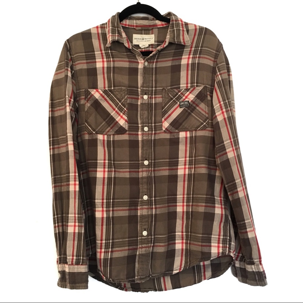 [RALPH LAUREN] DENIM & SUPPLY Plaid Button Down M